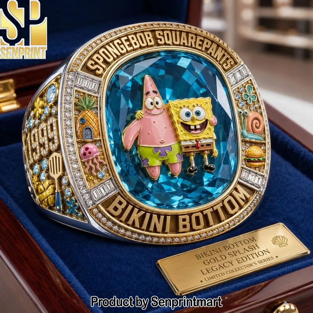 Spongebob Squarepants Bikini Bottom Gold Splash Legacy Edition Ring