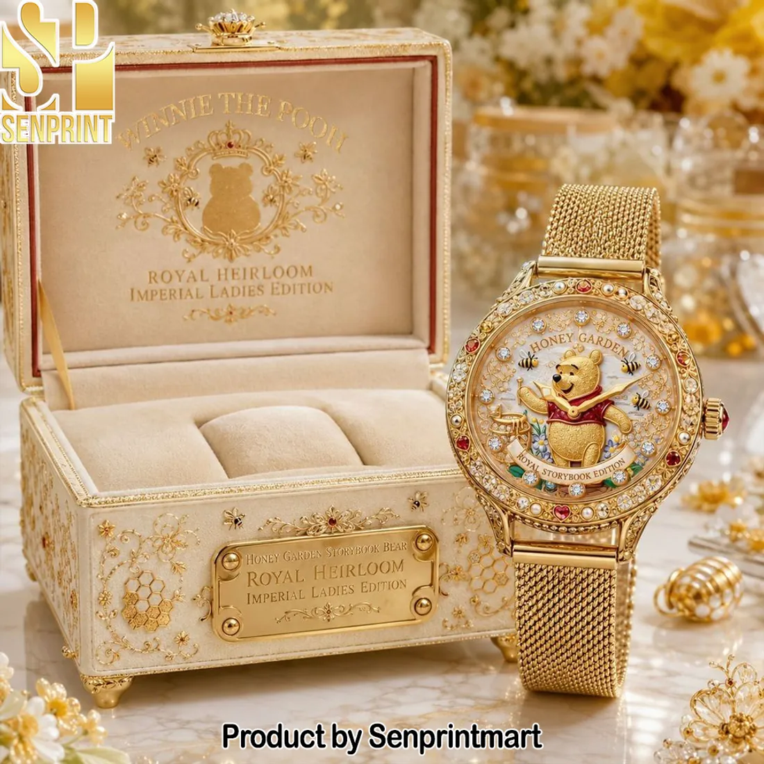 Winnie the Pooh Royal Heirloom Imperial Ladies Edition Gold Watch