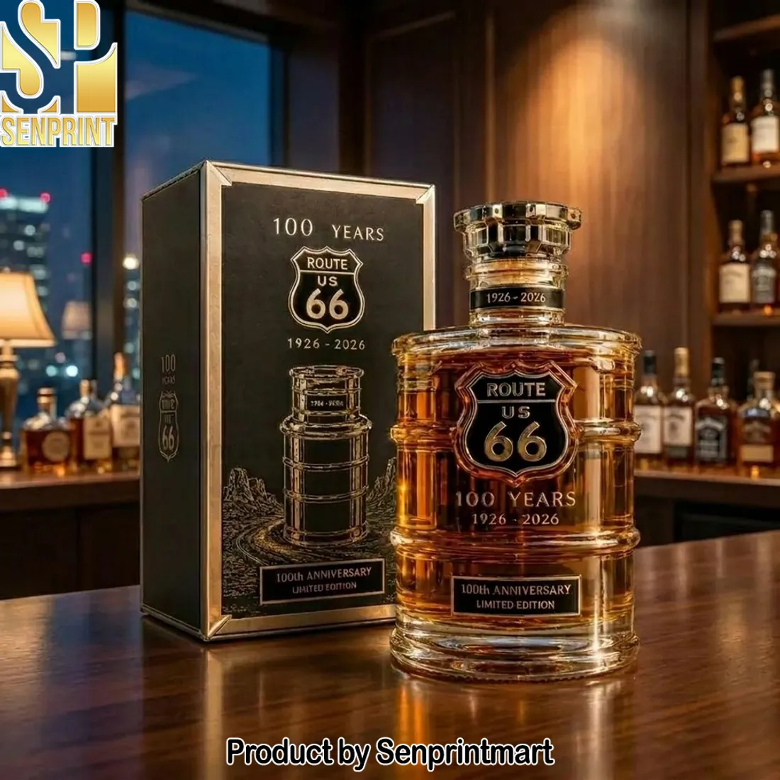 Route US 66 100th Anniversary Limited Edition Fuel Barrel Bottle