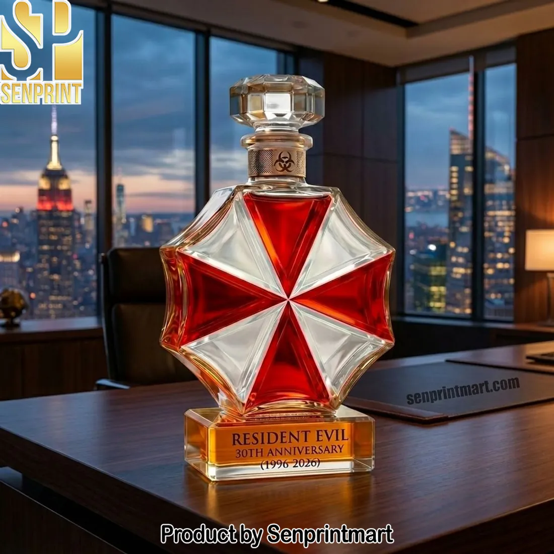 Resident Evil Umbrella 30th Anniversary (1996-2026) Premium Whiskey Decanter