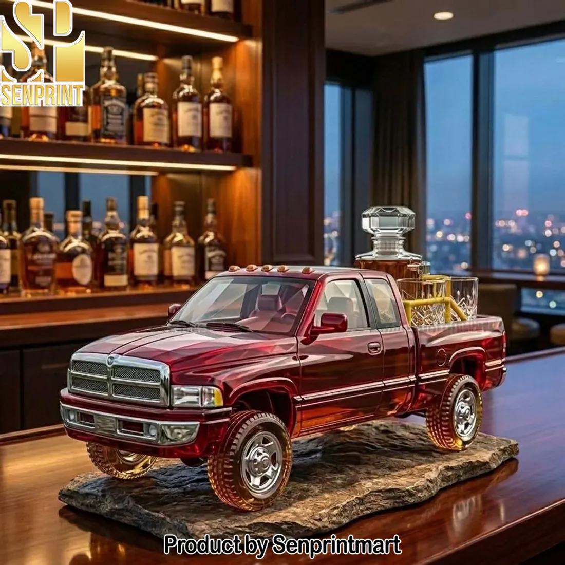 Twister 30th Anniversary Dodge RAM 2500 V10 Whiskey Decanter Set