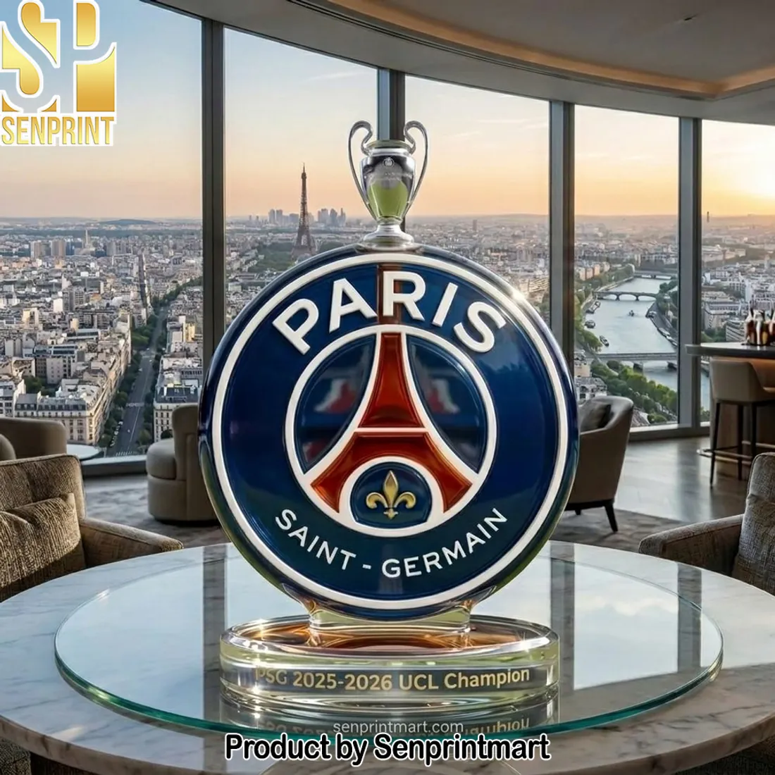 Paris Saint-Germain 2025-2026 UCL Champion Whiskey Bottle
