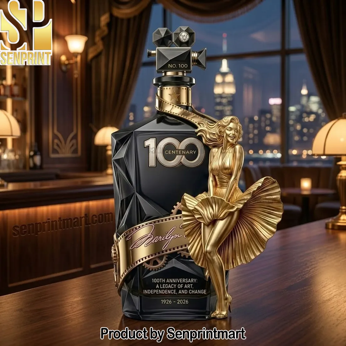 Marilyn Monroe 100th Anniversary Gold Commemorative Bottle