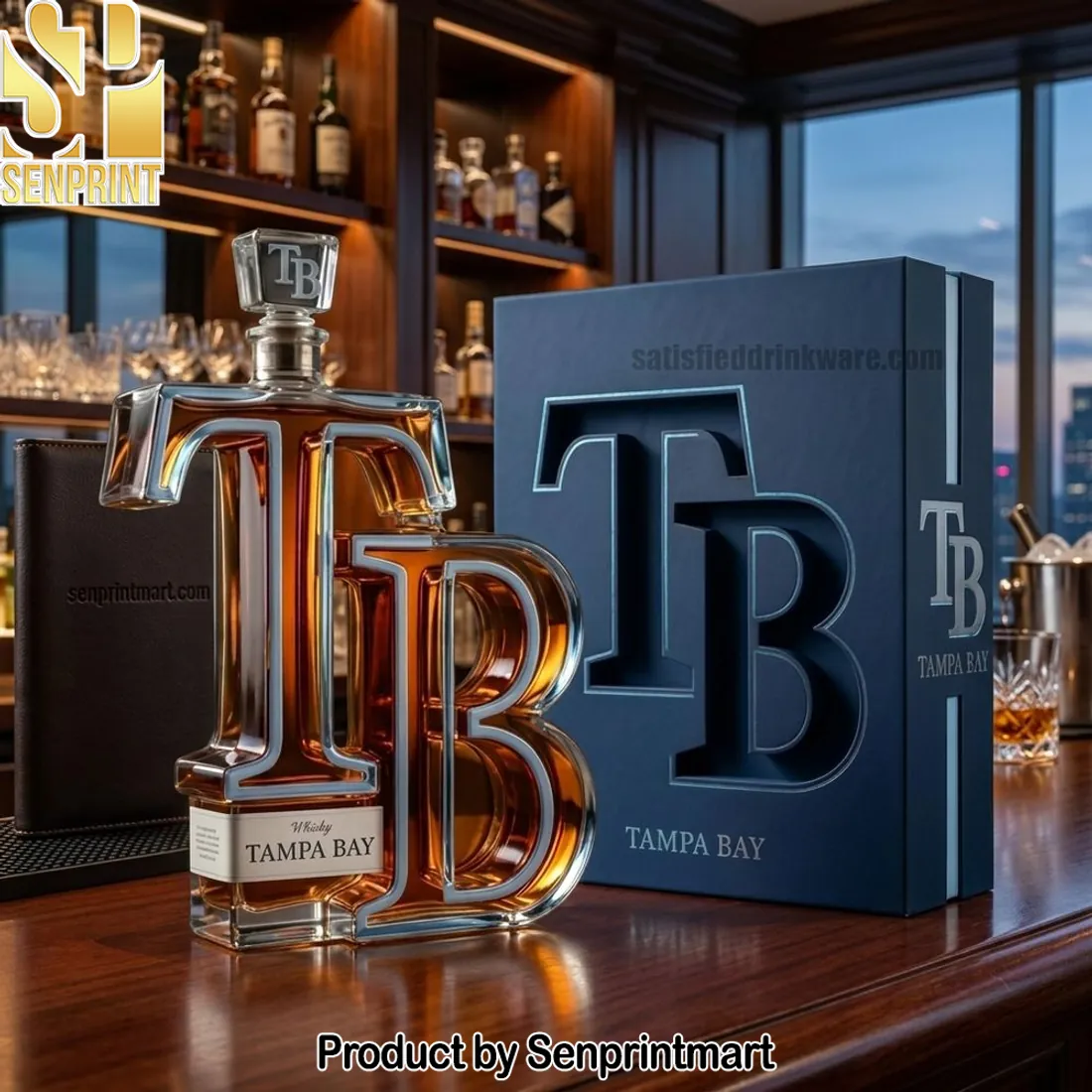 Tampa Bay TB Logo Collector’s Edition Whiskey Decanter