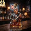 Red Devil 3D Embossed 1878-2026 Red Glass Whiskey Decanter