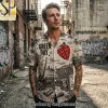 Green Day American Idiot Punk Rock Vintage Sketch Graphic Short Sleeve Hawaiian Shirt