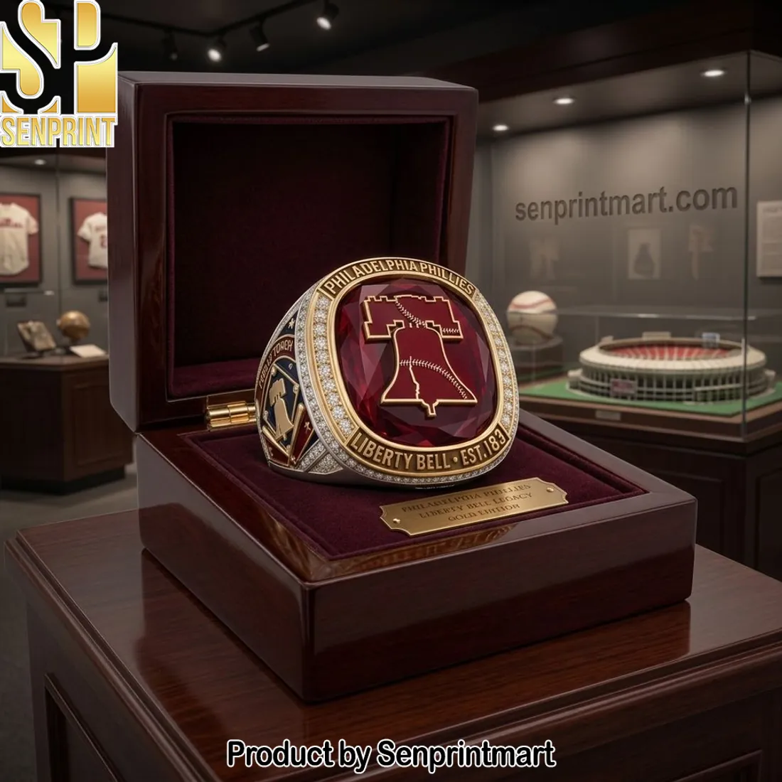 Philadelphia Phillies Liberty Bell Legacy Gold Edition Commemorative Ring