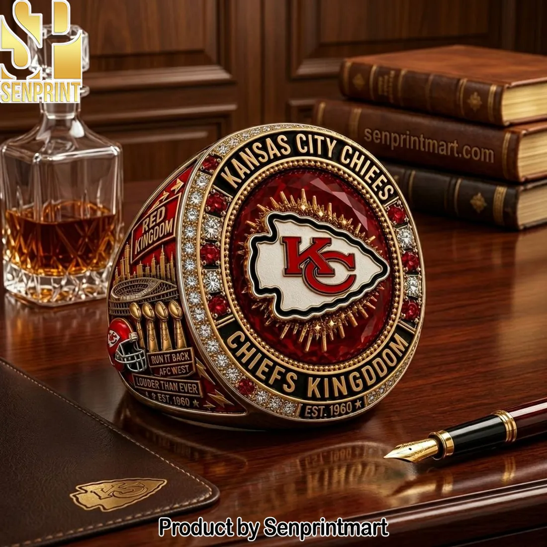 Kansas City Chiefs Kingdom Est 1960 Commemorative Championship Ring