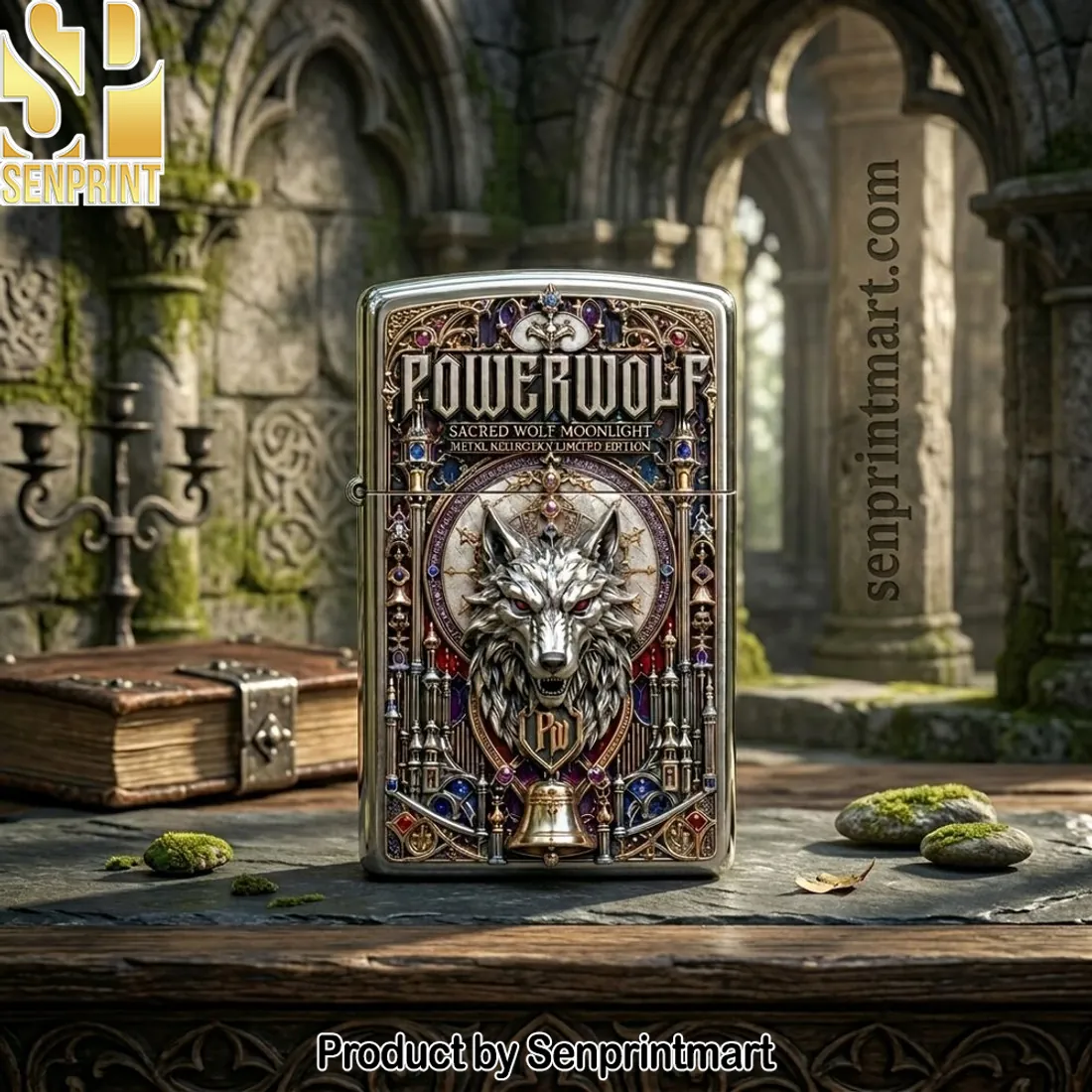 Powerwolf Sacred Wolf Moonlight Limited Edition Lighter