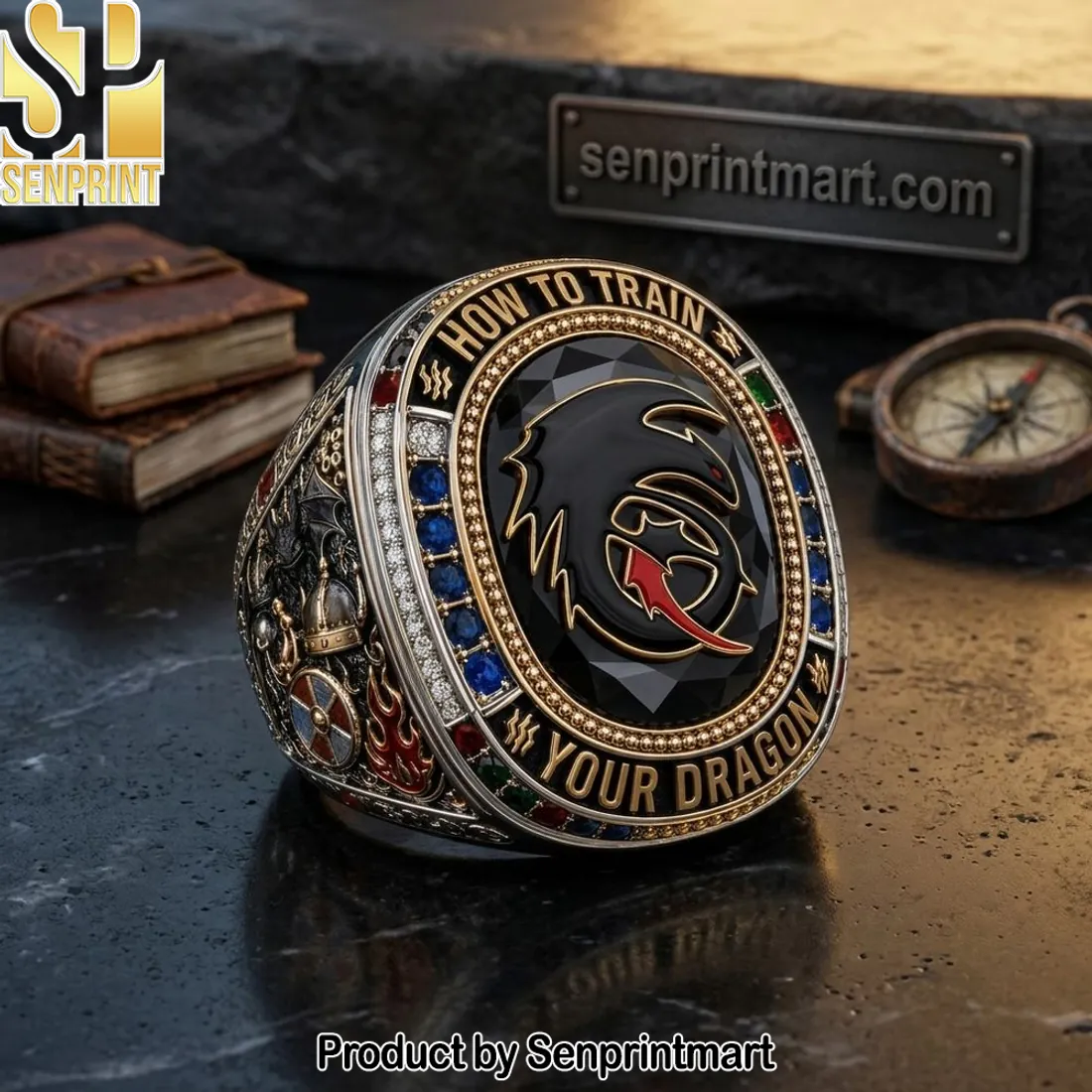 How to Train Your Dragon Premium Night Fury Gemstone Ring