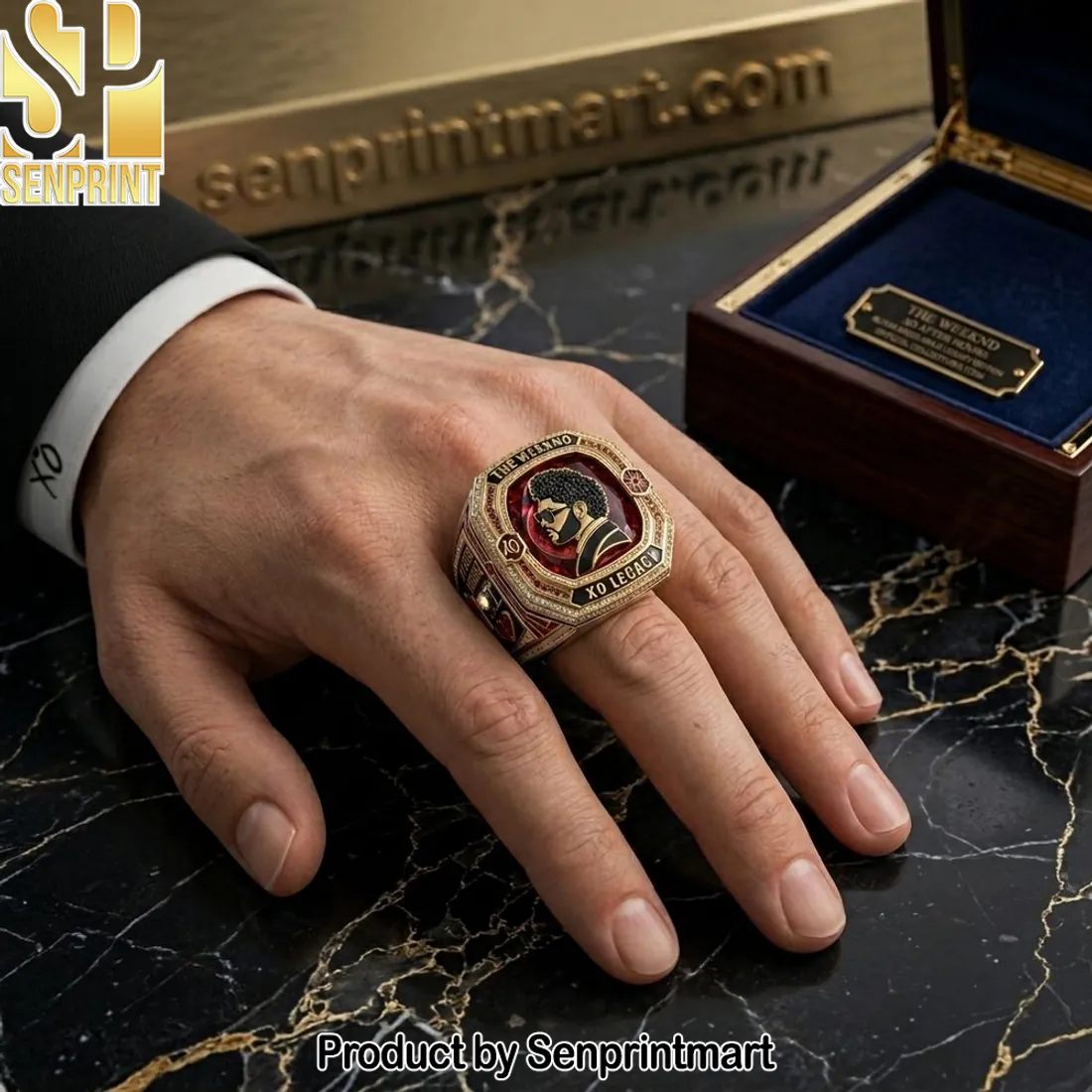 The Weeknd XO Legacy Commemorative Gold Plated Championship Ring
