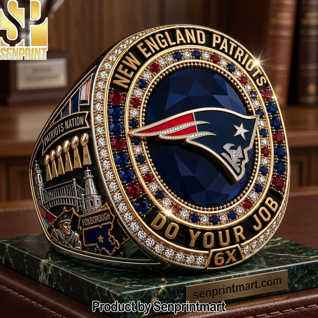 New England Patriots 6X Do Your Job Commemorative Championship Ring