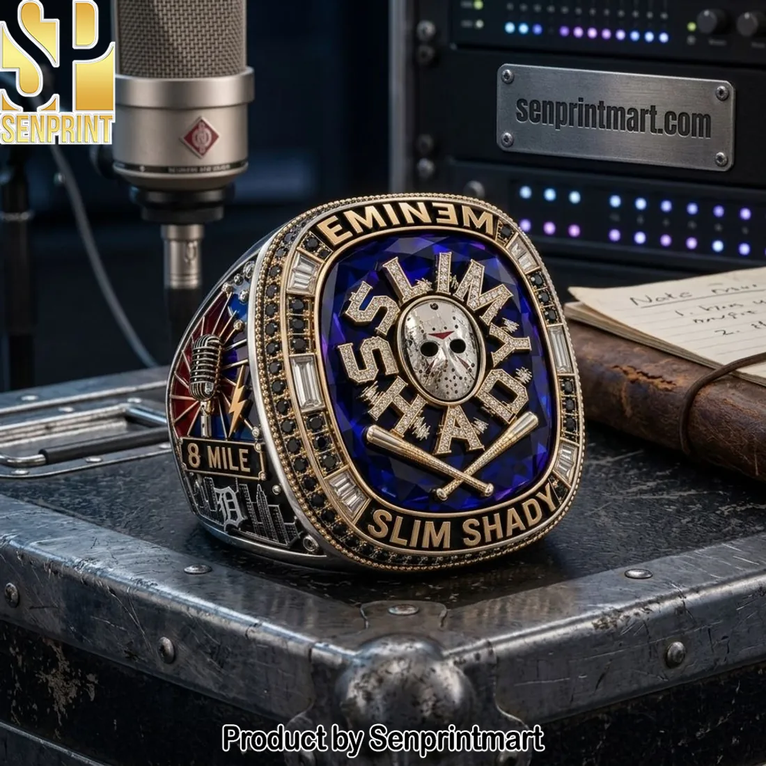 Eminem Slim Shady 8 Mile Commemorative Hip Hop Championship Ring
