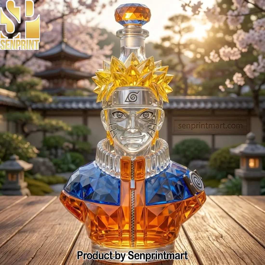 Naruto Uzumaki Anime Collectible 3D Crystal Glass Whiskey Decanter