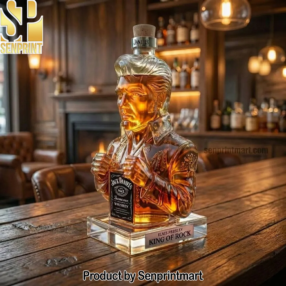Elvis Presley King of Rock Jack Daniel’s Collectible Whiskey Bottle
