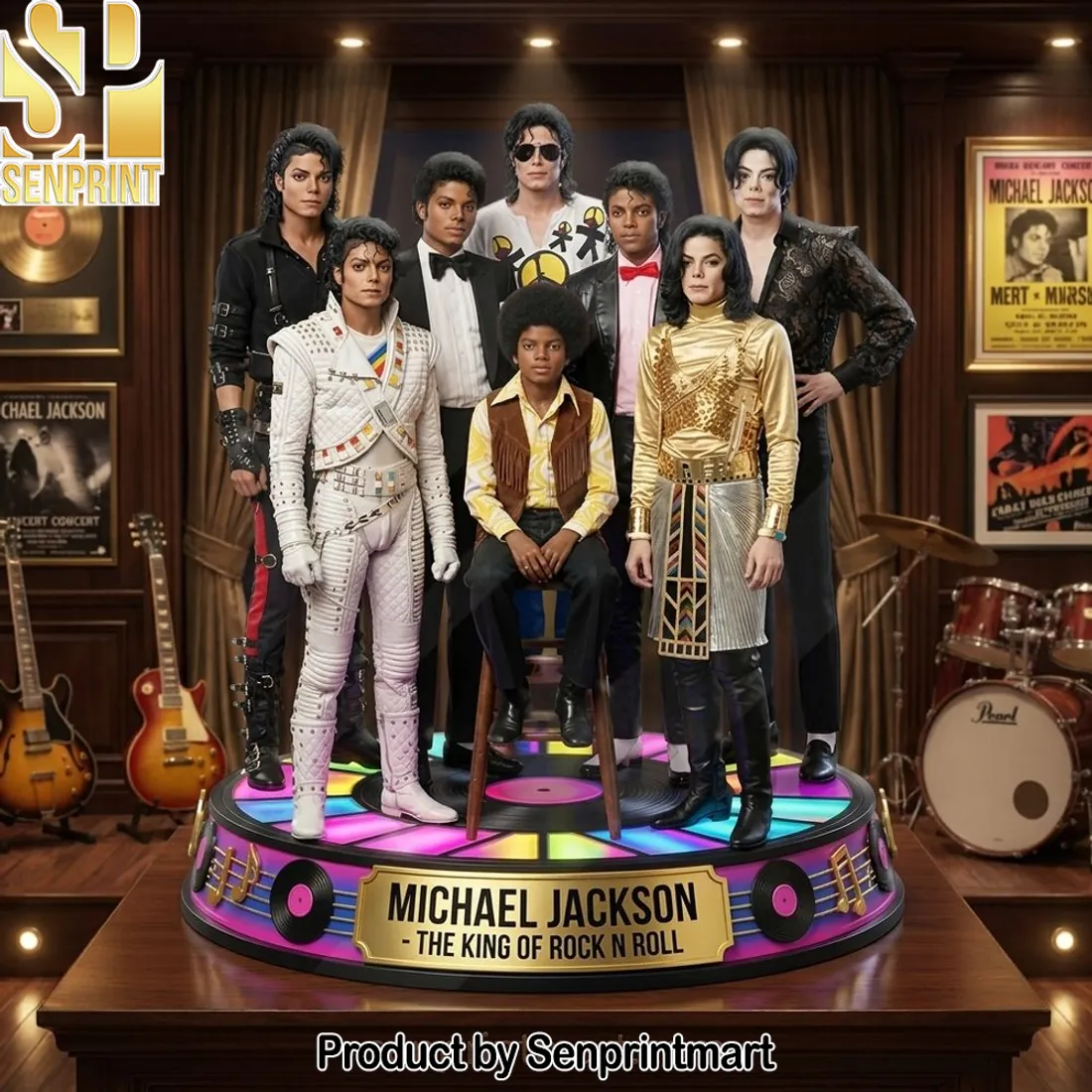 Michael Jackson The King of Rock N Roll Custom Shape Acrylic Plaque
