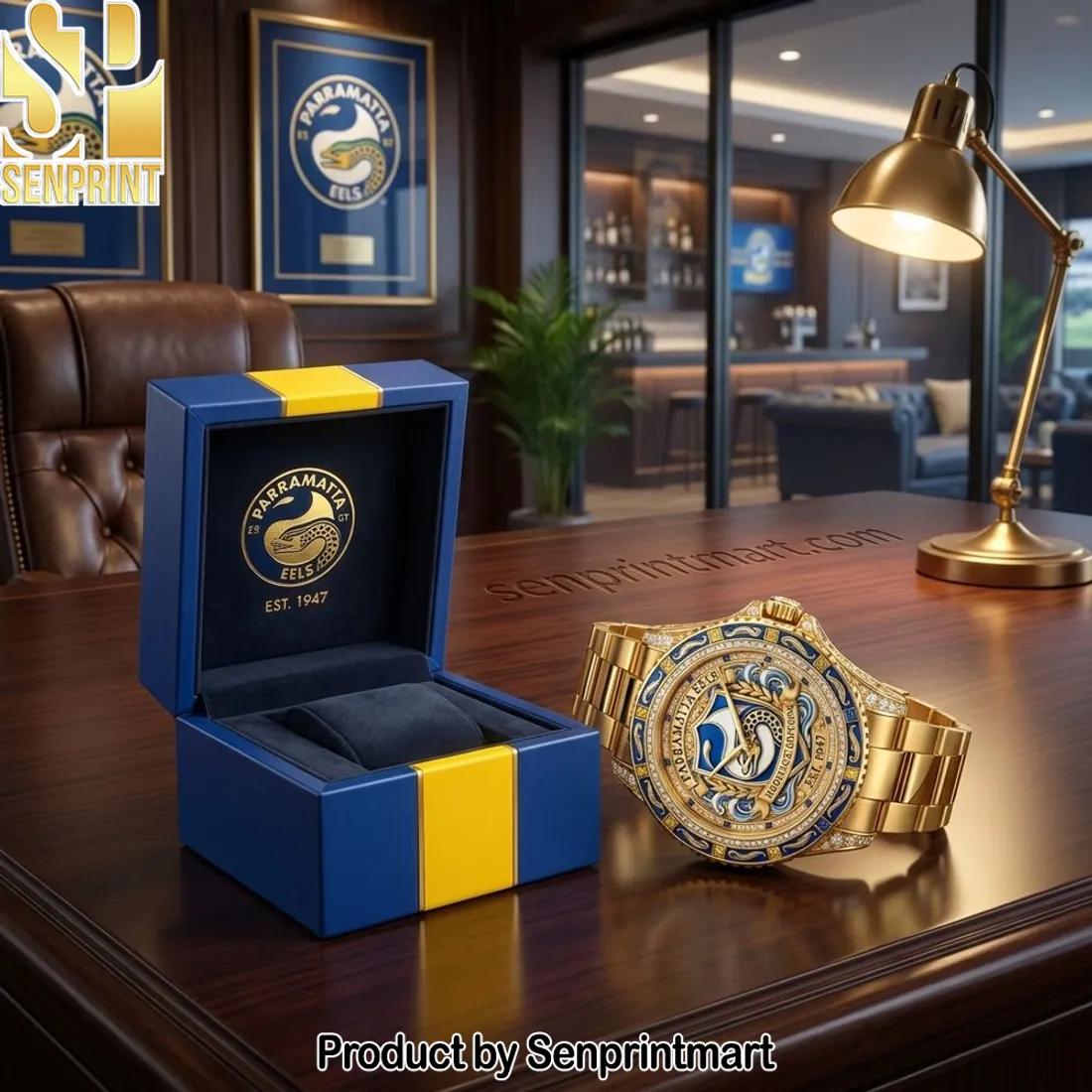 Parramatta Eels Luxury Gold Tone Fan Watch EST 1947