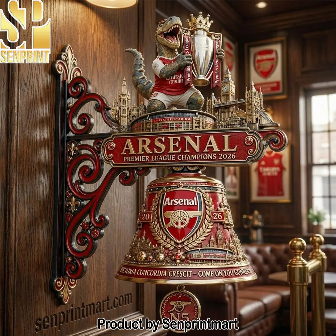 Arsenal Premier League Champions 2026 Commemorative Wall Bell