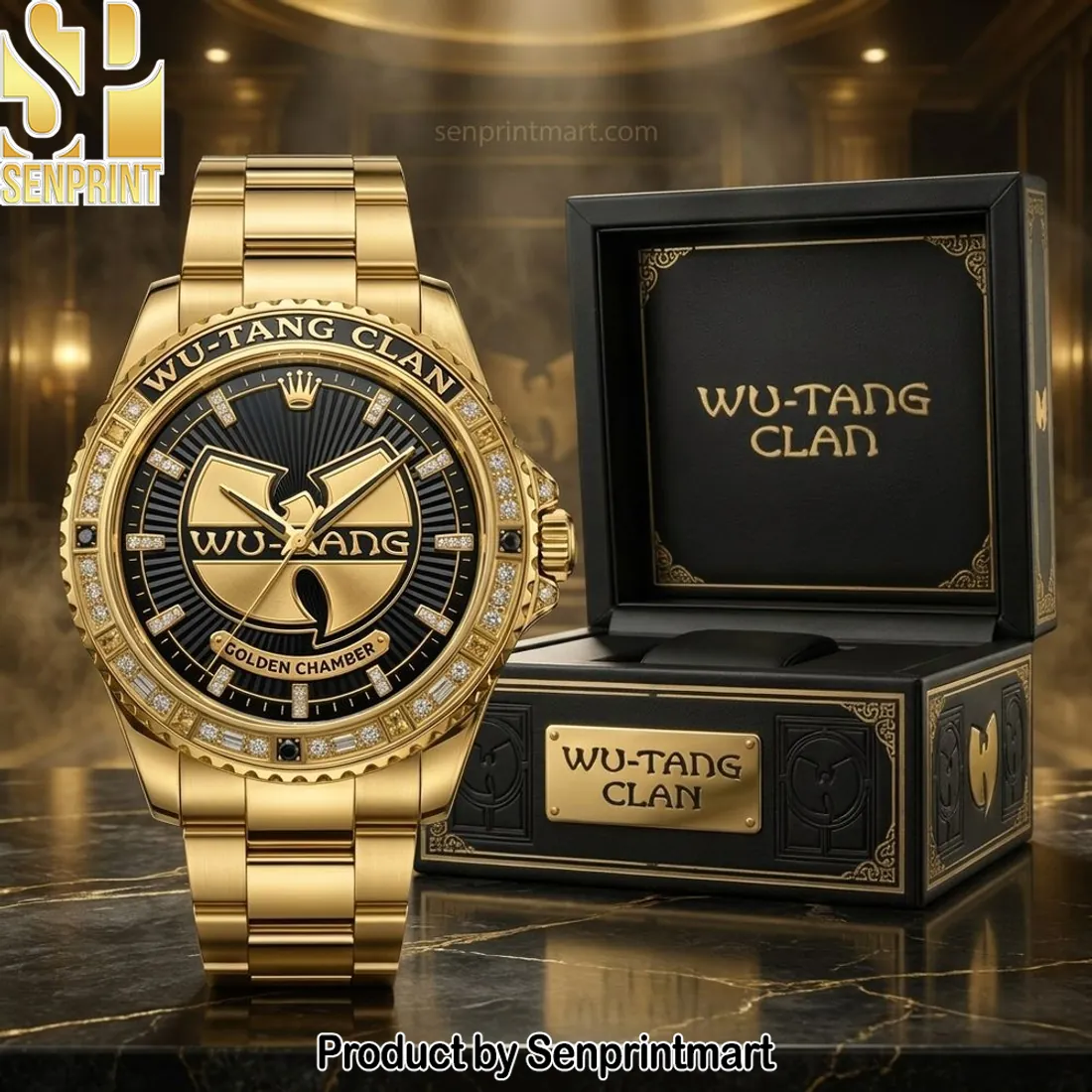 Wu-Tang Clan Golden Chamber Gold Diamond Watch