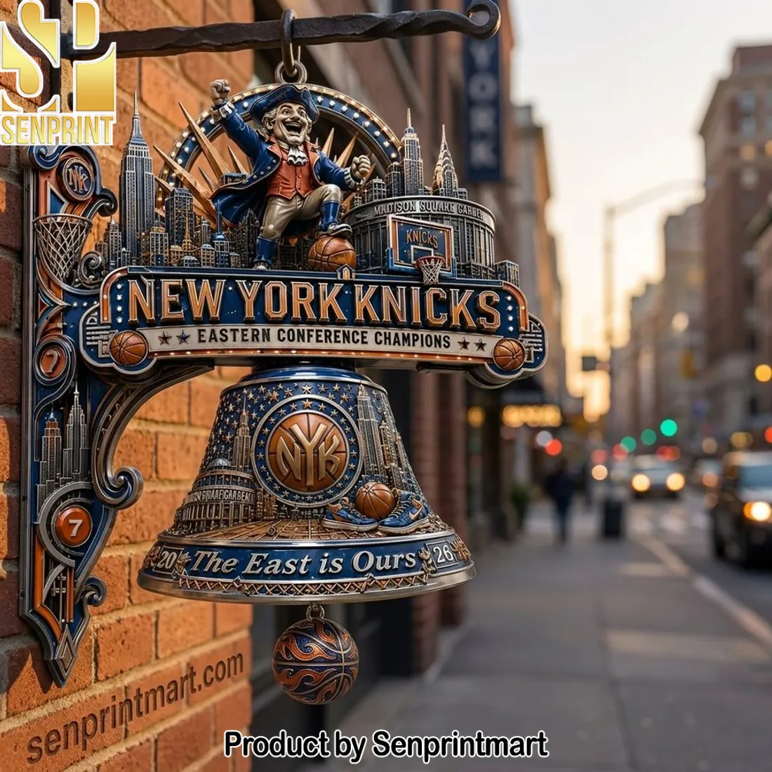 New York Knicks Eastern Conference Champions 3D Premium Wall Bell