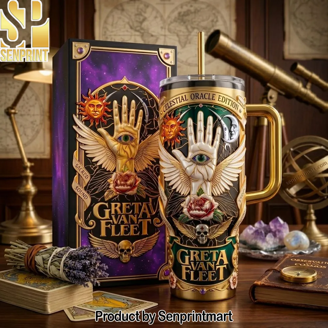Greta Van Fleet Celestial Oracle Edition Premium Tumbler with Handle