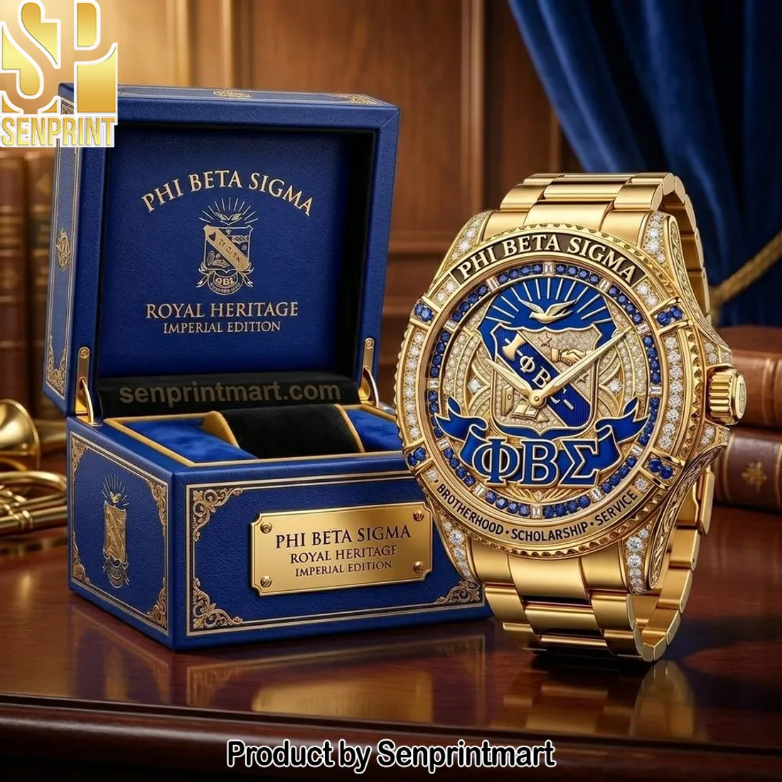 Phi Beta Sigma Royal Heritage Imperial Edition Gold Watch