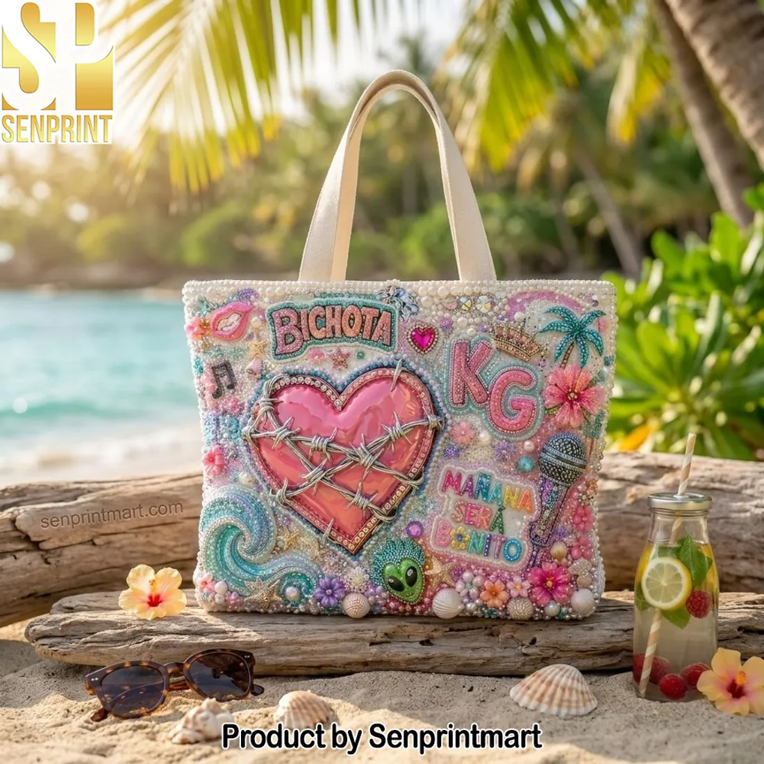Karol G Mañana Será Bonito Bichota Embellished Tote Bag