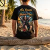 Ozzy Osbourne The Beach Is My Happy Place Funny Summer Tropical Skull Graphic T-Shirt