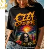 Ozzy Osbourne The Beach Is My Happy Place Funny Summer Tropical Skull Graphic T-Shirt