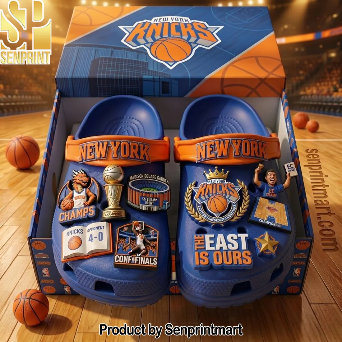 New York Knicks “The East Is Ours” Basketball Clogs