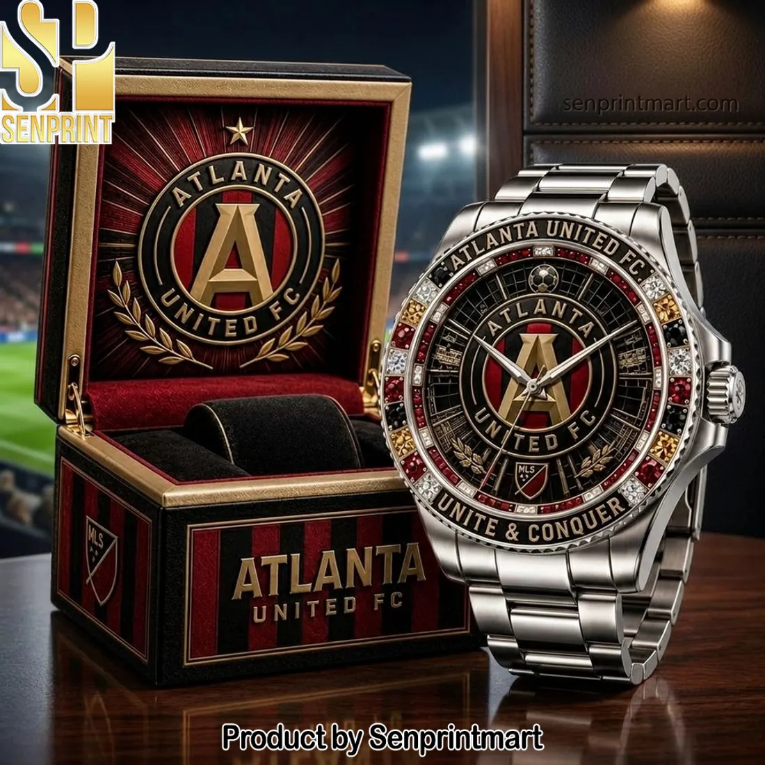 Atlanta United FC Luxury Stainless Steel “Unite & Conquer” Watch