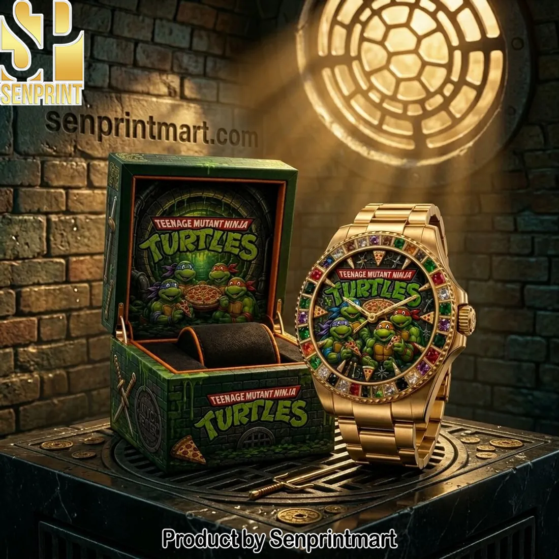 Teenage Mutant Ninja Turtles Gold Plated Collectible Watch
