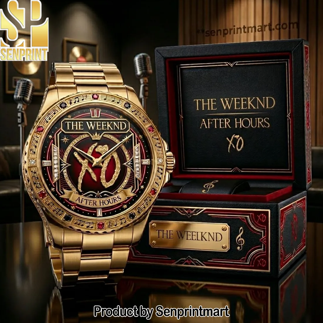 The Weeknd After Hours XO Golden Luxury Collectible Watch