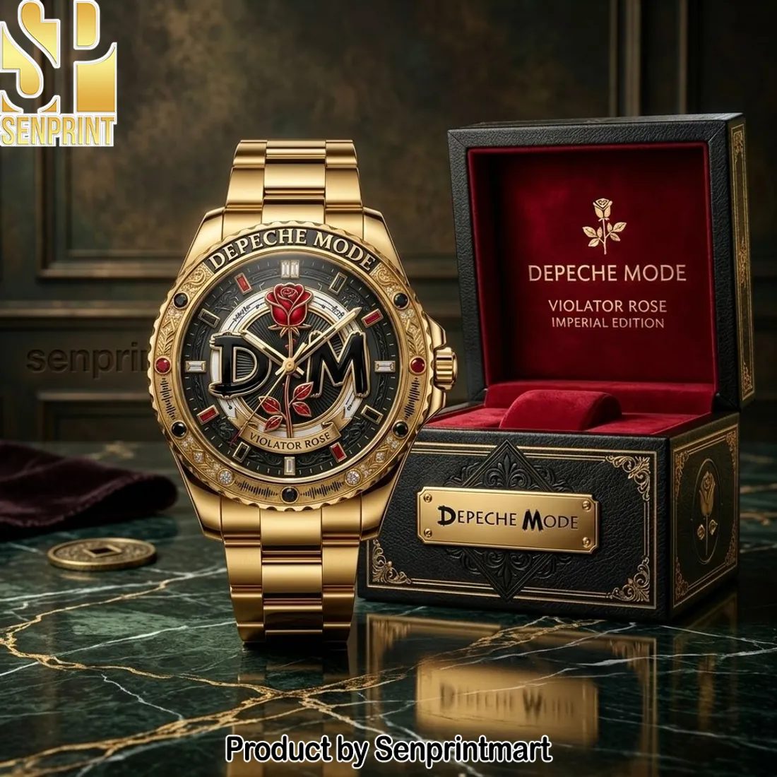 Depeche Mode Violator Rose Imperial Edition Gold Tone Stainless Steel Watch