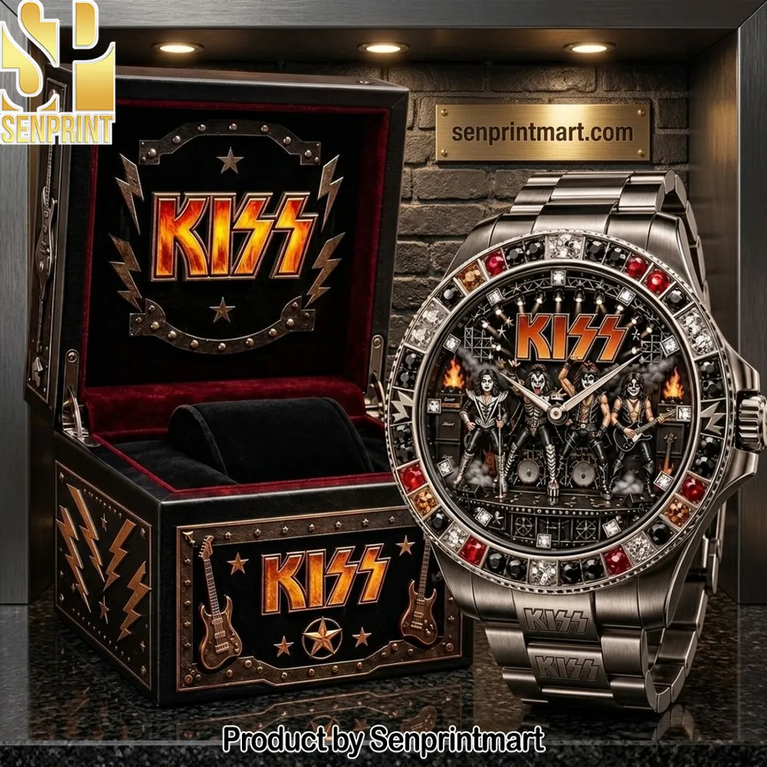 KISS Premium Luxury Stainless Steel Embellished Watch