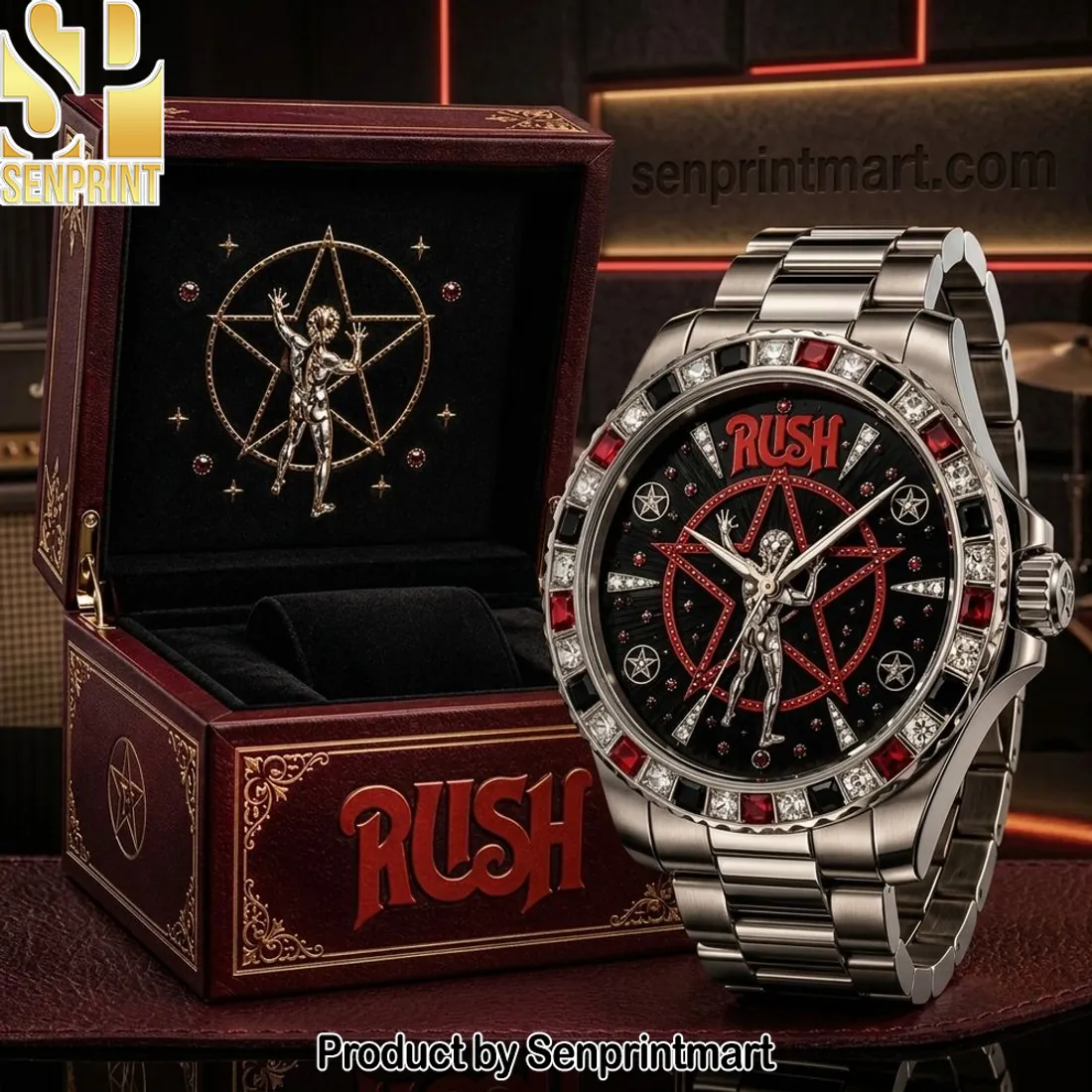 Rush Band Starman Logo Premium Stainless Steel Watch