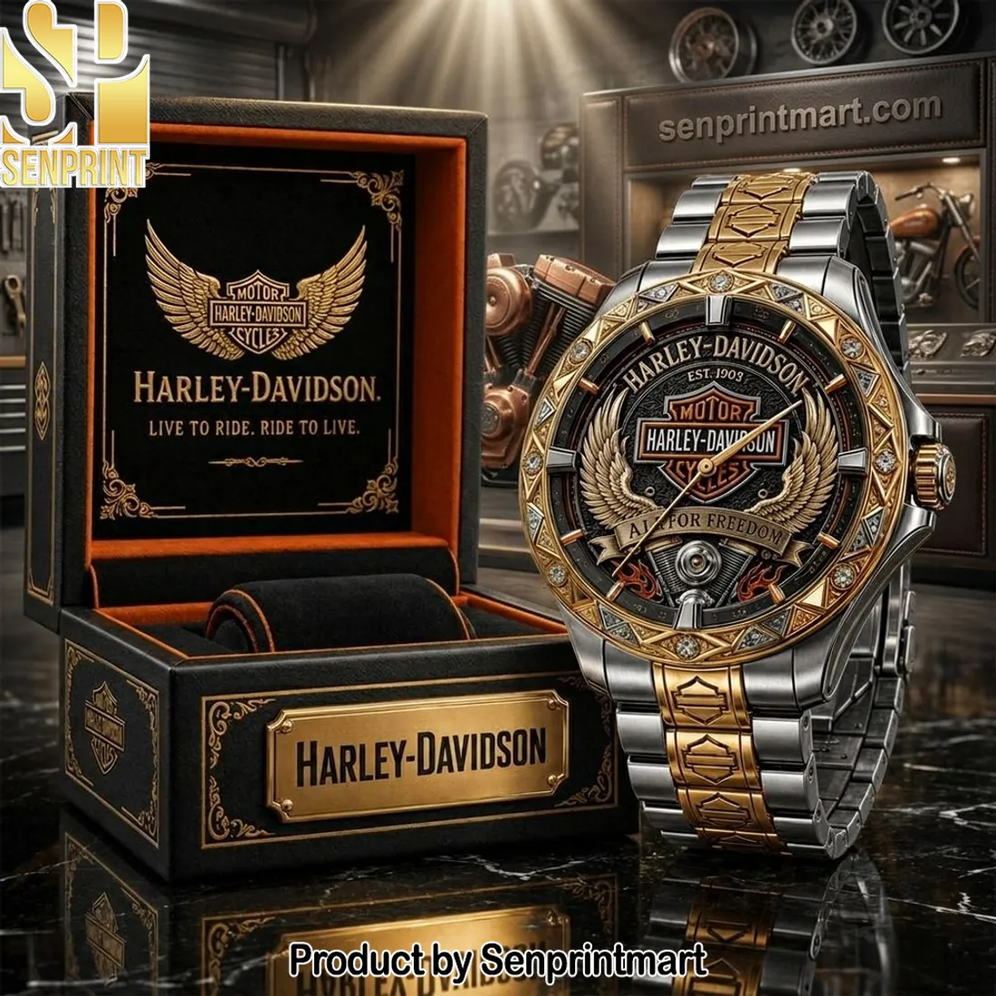 Harley-Davidson Est. 1903 Luxury Two-Tone Steel Watch