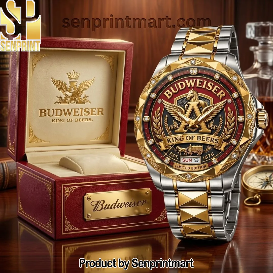 Budweiser King of Beers Limited Edition Two-Tone Stainless Steel Watch