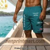Personalized Aston Martin Since 1913 British Flag Teal Men's Cargo Shorts