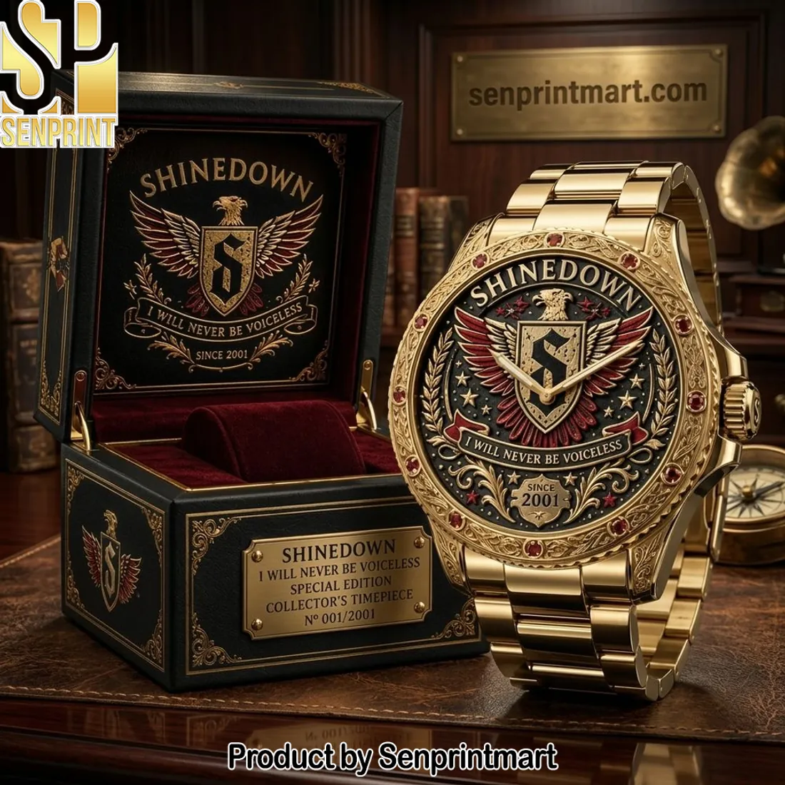 SHINEDOWN “I Will Never Be Voiceless” Special Edition Gold Collector’s Timepiece