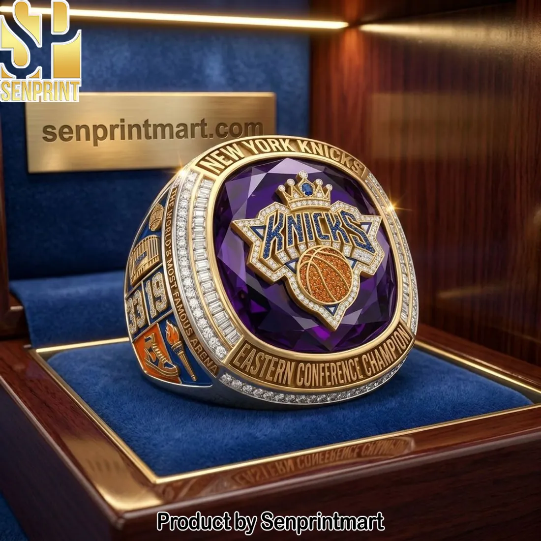 New York Knicks Eastern Conference Champion Premium Diamond Ring