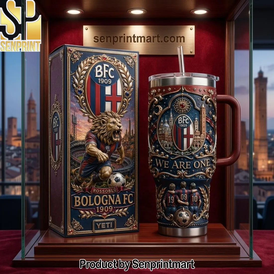 Bologna FC 1909 Rossoblu Premium Yeti Style Insulated Tumbler