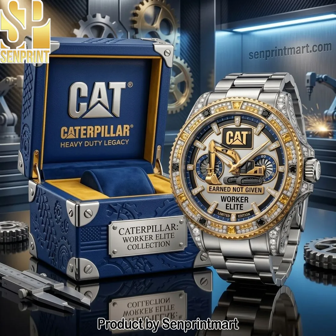 Caterpillar Worker Elite Limited Edition Luxury Stainless Steel Watch