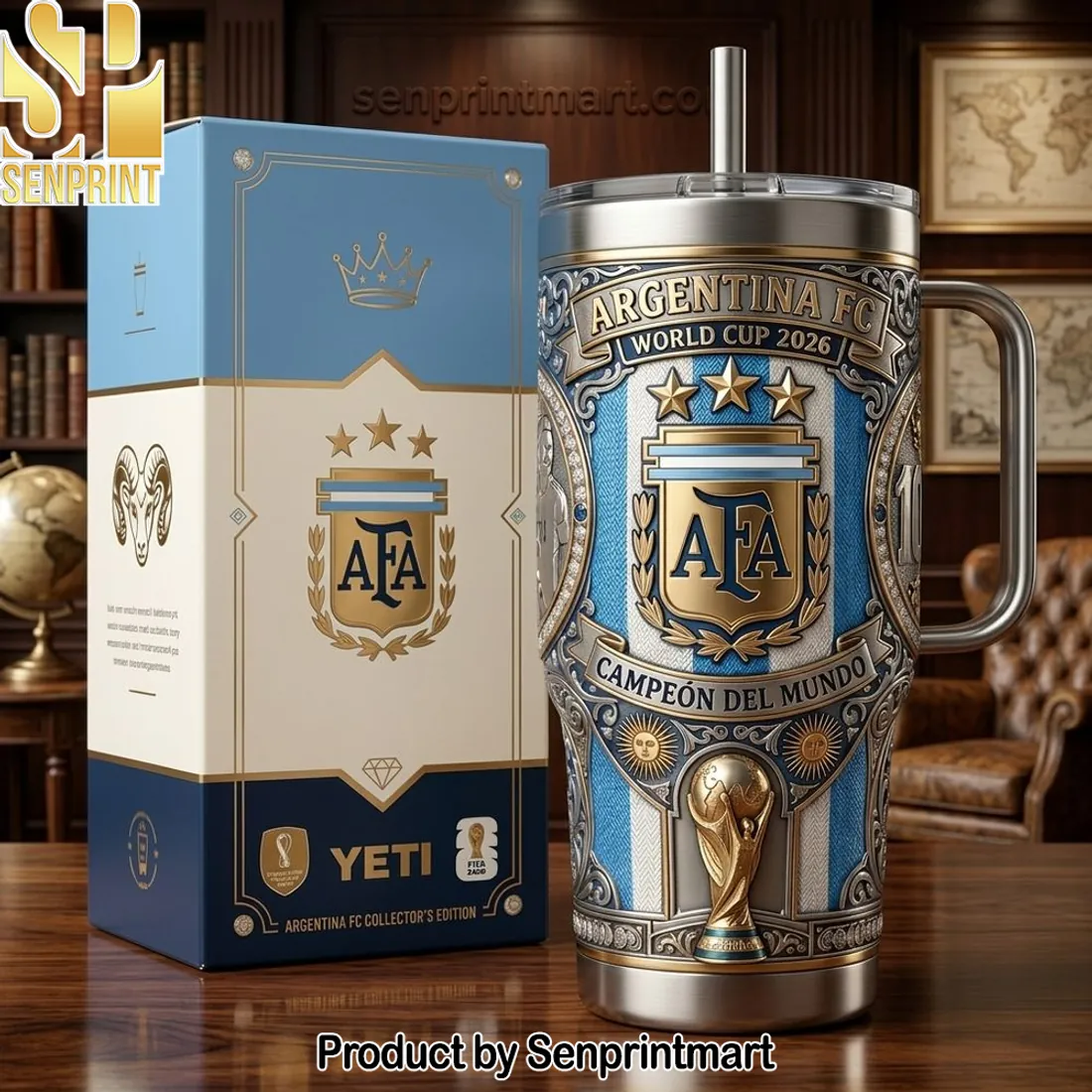 Argentina FC World Cup 2026 Collector’s Edition Yeti Tumbler with Handle