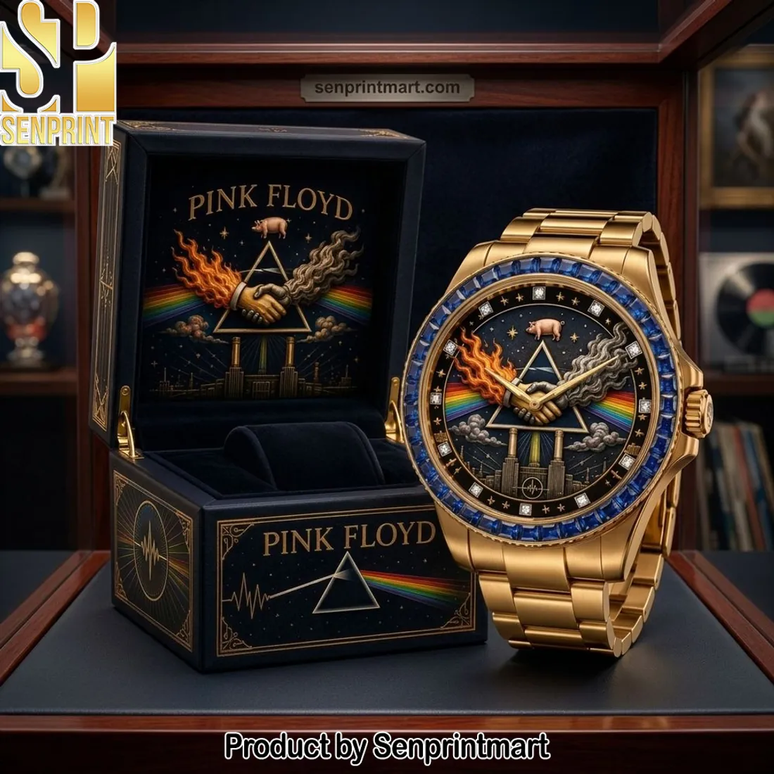Pink Floyd Luxury Gold Tone Collector’s Watch