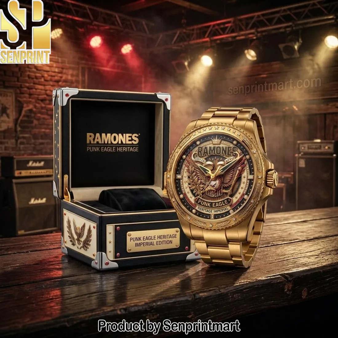 Ramones Punk Eagle Heritage Imperial Edition Gold Luxury Watch