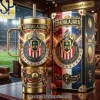 Celta Vigo Forza Celeste Premium Gold and Blue 40oz Tumbler With Handle Celta Vigo Forza Celeste Premium Gold and Blue 40oz Tumbler With Handle