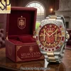 Arkansas Razorbacks Razorback State Legacy Imperial Edition Gold Stainless Steel Watch Arkansas Razorbacks Razorback State Legacy Imperial Edition Gold Stainless Steel Watch
