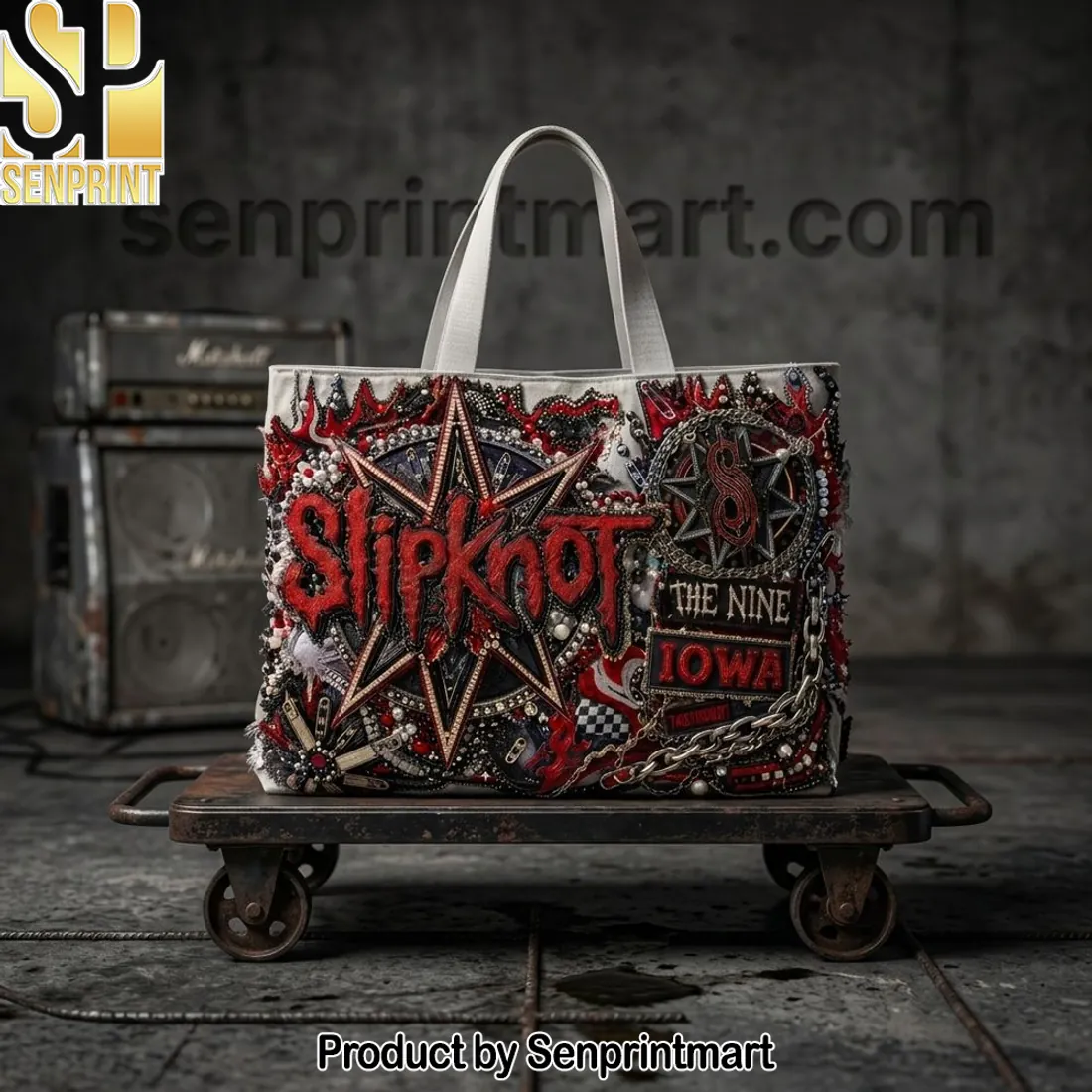 Slipknot Iowa The Nine Heavy Metal Canvas Tote Bag