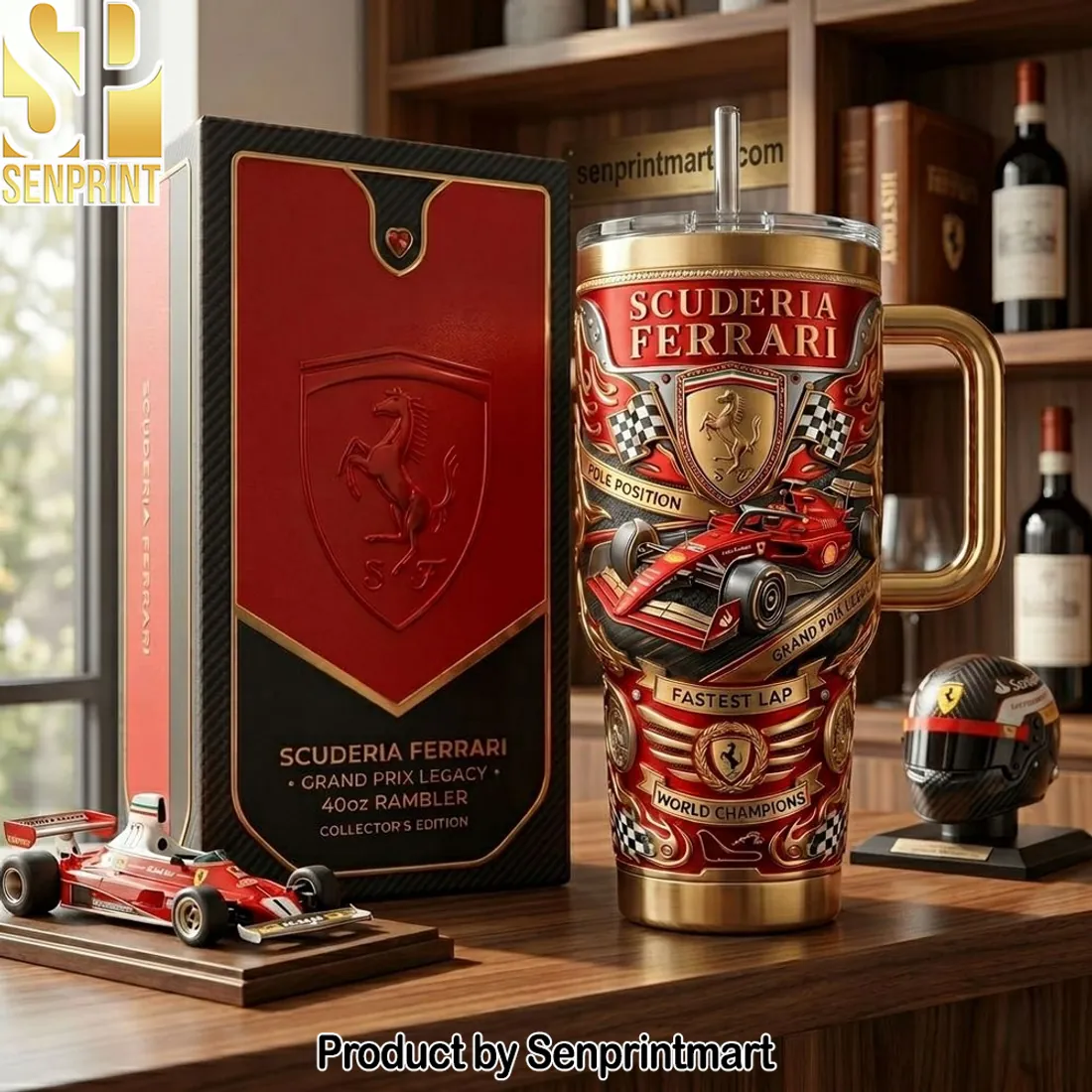 Scuderia Ferrari Grand Prix Legacy Collector Edition 40oz Tumbler With Handle